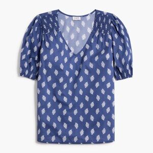 J.Crew Indigo Top with White Leaf Pattern  3 for $20 bundle to save